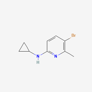 molecular formula C9H11BrN2 B12087684 5-Bromo-N-cyclopropyl-6-methylpyridin-2-amine 