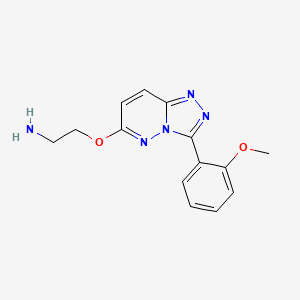 molecular formula C14H15N5O2 B12087698 (2-{[3-(2-Methoxyphenyl)[1,2,4]triazolo[4,3-b]pyridazin-6-yl]oxy}ethyl)amine CAS No. 1204297-58-4