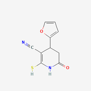 molecular formula C10H8N2O2S B12087729 4-(2-Furyl)-2-mercapto-6-oxo-1,4,5,6-tetrahydropyridine-3-carbonitrile 