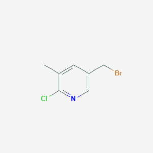 molecular formula C7H7BrClN B12087759 5-(Bromomethyl)-2-chloro-3-methylpyridine 