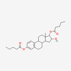 molecular formula C28H40O5 B12087780 (6alpha,17beta)-Estratriol 3,17-Dipentanoate 