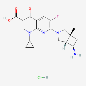 molecular formula C19H22ClFN4O3 B1208782 Ecenofloxacin hydrochloride CAS No. 162424-67-1
