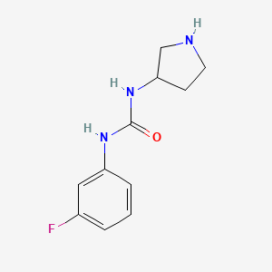 molecular formula C11H14FN3O B12087820 1-(3-Fluorophenyl)-3-(pyrrolidin-3-yl)urea 