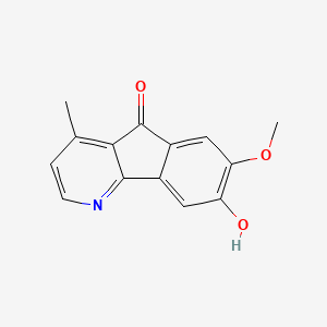 molecular formula C14H11NO3 B1208784 Indeno(1,2-b)pyridin-5-one, 8-hydroxy-7-methoxy-4-methyl- CAS No. 122890-42-0