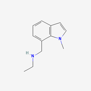 molecular formula C12H16N2 B12087842 ethyl[(1-methyl-1H-indol-7-yl)methyl]amine 