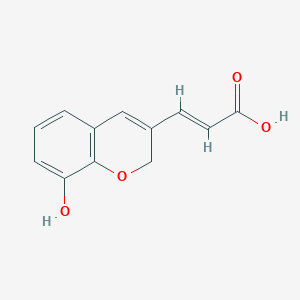 molecular formula C12H10O4 B12087852 (2E)-3-(8-hydroxy-2H-chromen-3-yl)acrylic acid 