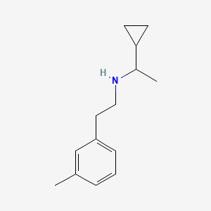molecular formula C14H21N B12087907 (1-Cyclopropylethyl)[2-(3-methylphenyl)ethyl]amine 