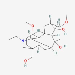 11-Ethyl-13-(hydroxymethyl)-6,16-dimethoxy-11-azahexacyclo[7.7.2.12,5.01,10.03,8.013,17]nonadecane-4,8-diol