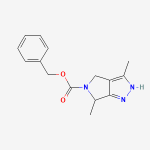 molecular formula C15H17N3O2 B12087944 benzyl (6S)-3,6-dimethyl-4,6-dihydro-2H-pyrrolo[3,4-c]pyrazole-5-carboxylate 