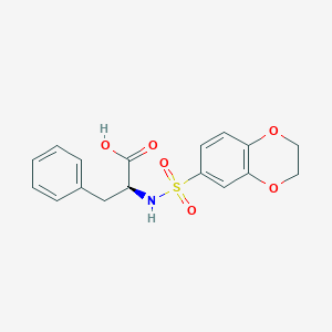 molecular formula C17H17NO6S B12087947 (2S)-2-(2,3-dihydro-1,4-benzodioxine-6-sulfonamido)-3-phenylpropanoic acid 