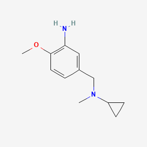 molecular formula C12H18N2O B12087948 5-{[Cyclopropyl(methyl)amino]methyl}-2-methoxyaniline 