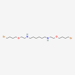 molecular formula C18H38Br2N2O2 B1208795 1,6-Hexanediamine, N,N'-bis(2-(4-bromobutoxy)ethyl)- CAS No. 38859-43-7