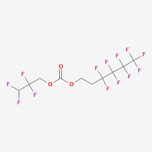 molecular formula C10H7F13O3 B12088010 1H,1H,2H,2H-Perfluorohexyl 2,2,3,3-tetrafluoropropyl carbonate 