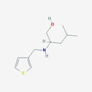 molecular formula C11H19NOS B12088028 4-Methyl-2-[(thiophen-3-ylmethyl)amino]pentan-1-ol 
