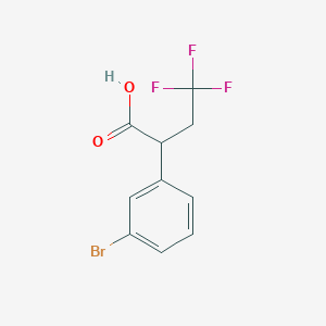 molecular formula C10H8BrF3O2 B12088030 2-(3-Bromophenyl)-4,4,4-trifluorobutanoic acid 