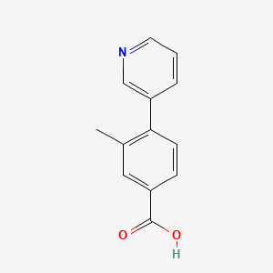 molecular formula C13H11NO2 B12088063 3-Methyl-4-(pyridin-3-yl)benzoic acid 
