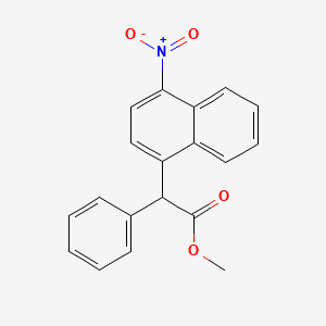 molecular formula C19H15NO4 B12088113 Methyl 2-(4-nitronapthalen-1-yl)-2-phenylacetate 