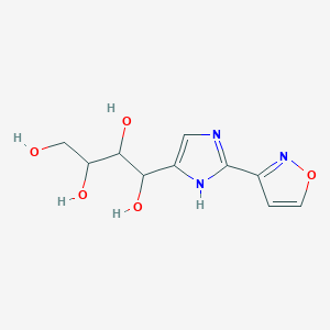 molecular formula C10H13N3O5 B12088126 1-[2-(1,2-oxazol-3-yl)-1H-imidazol-5-yl]butane-1,2,3,4-tetrol 