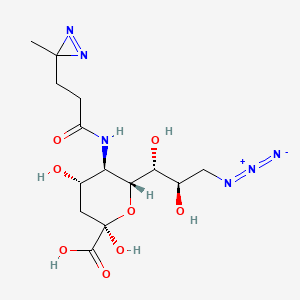 molecular formula C14H22N6O8 B12088154 9-Azido-Neu5DAz 