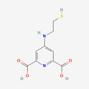 molecular formula C9H10N2O4S B1208816 4-(N-(2-Mercaptoethyl))aminopyridine-2,6-dicarboxylic acid CAS No. 88090-56-6