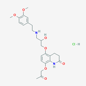molecular formula C25H33ClN2O7 B12088192 Bometolol Hydrochloride 
