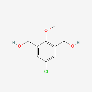molecular formula C9H11ClO3 B12088228 (5-Chloro-2-methoxybenzene-1,3-diyl)dimethanol CAS No. 6641-05-0