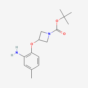 molecular formula C15H22N2O3 B12088229 tert-Butyl 3-(2-amino-4-methylphenoxy)azetidine-1-carboxylate 