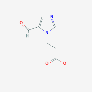 molecular formula C8H10N2O3 B12088230 Methyl 3-(5-formyl-1H-imidazol-1-yl)propanoate 