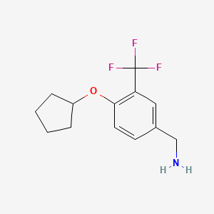 molecular formula C13H16F3NO B12088254 (4-(Cyclopentyloxy)-3-(trifluoromethyl)phenyl)methanamine 
