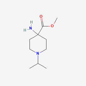 molecular formula C10H20N2O2 B12088274 Methyl 4-amino-1-isopropylpiperidine-4-carboxylate 