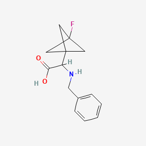 molecular formula C14H16FNO2 B12088280 2-(Benzylamino)-2-{3-fluorobicyclo[1.1.1]pentan-1-yl}acetic acid 