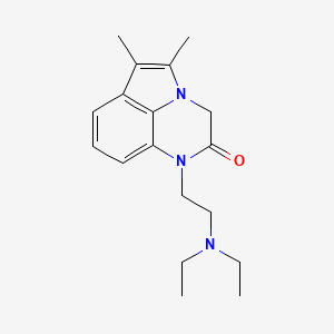 molecular formula C18H25N3O B1208831 1-[2-(diethylamino)ethyl]-5,6-dimethyl-1H-pyrrolo[1,2,3-de]quinoxalin-2(3H)-one 
