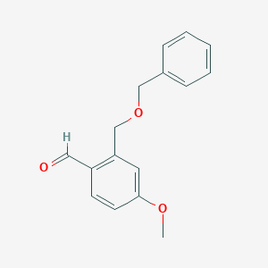 molecular formula C16H16O3 B12088322 Benzaldehyde, 4-methoxy-2-[(phenylmethoxy)methyl]- CAS No. 842167-65-1