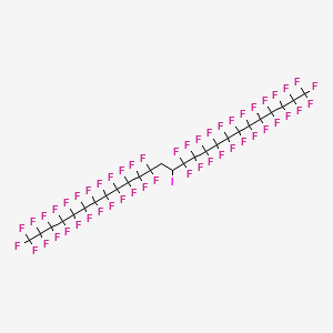 molecular formula C26H3F50I B12088339 Hexacosane, 1,1,1,2,2,3,3,4,4,5,5,6,6,7,7,8,8,9,9,10,10,11,11,12,12,15,15,16,16,17,17,18,18,19,19,20,20,21,21,22,22,23,23,24,24,25,25,26,26,26-pentacontafluoro-13-iodo- CAS No. 1980064-09-2