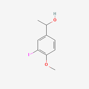 molecular formula C9H11IO2 B12088361 1-(3-Iodo-4-methoxyphenyl)ethanol CAS No. 124829-14-7
