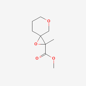 molecular formula C9H14O4 B12088394 Methyl 2-methyl-1,5-dioxaspiro[2.5]octane-2-carboxylate 