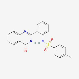 molecular formula C21H17N3O3S B12088443 Benzenesulfonamide, N-[2-(1,4-dihydro-4-oxo-2-quinazolinyl)phenyl]-4-methyl- CAS No. 32787-68-1