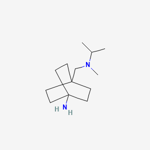 molecular formula C13H26N2 B12088447 4-((Isopropyl(methyl)amino)methyl)bicyclo[2.2.2]octan-1-amine 