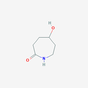 molecular formula C6H11NO2 B12088453 5-Hydroxyazepan-2-one CAS No. 23435-09-8