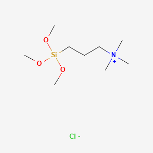 molecular formula C9H24ClNO3Si B1208847 1-Propanaminium, N,N,N-trimethyl-3-(trimethoxysilyl)-, chloride CAS No. 35141-36-7