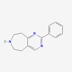 molecular formula C14H15N3 B12088474 2-phenyl-6,7,8,9-tetrahydro-5H-pyrimido[4,5-d]azepine 