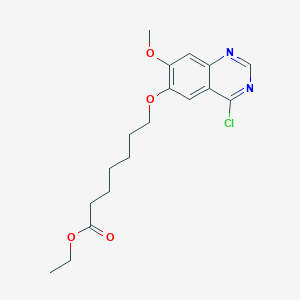 molecular formula C18H23ClN2O4 B12088491 Ethyl 7-((4-chloro-7-methoxyquinazolin-6-yl)oxy)heptanoate CAS No. 1012057-26-9
