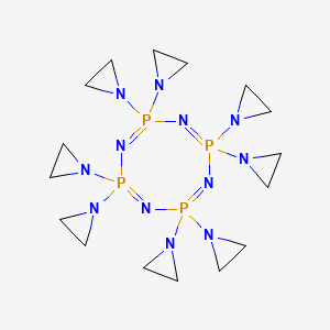 molecular formula C16H32N12P4 B1208850 Octaziridinocyclotetraphosphazene CAS No. 4421-61-8