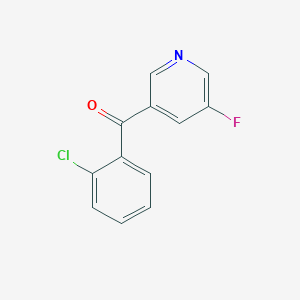 molecular formula C12H7ClFNO B12088511 3-(2-Chlorobenzoyl)-5-fluoropyridine 