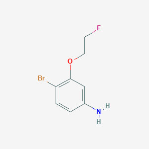 molecular formula C8H9BrFNO B12088540 4-Bromo-3-(2-fluoroethoxy)aniline 
