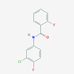 molecular formula C13H8ClF2NO B12088543 N-(3-chloro-4-fluorophenyl)-2-fluorobenzamide CAS No. 349128-65-0