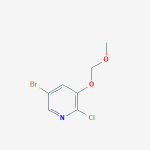 molecular formula C7H7BrClNO2 B12088547 Pyridine, 5-bromo-2-chloro-3-(methoxymethoxy)- CAS No. 286946-78-9