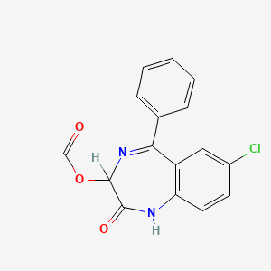 molecular formula C17H13ClN2O3 B1208856 Oxazepam acetate CAS No. 1824-74-4