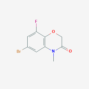 molecular formula C9H7BrFNO2 B12088568 6-Bromo-8-fluoro-4-methyl-2H-benzo[b][1,4]oxazin-3(4H)-one 