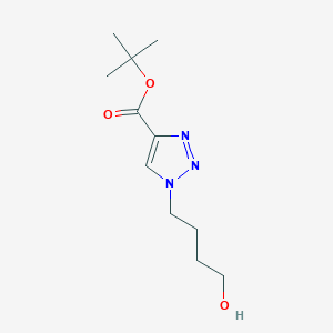 molecular formula C11H19N3O3 B12088599 tert-Butyl 1-(4-hydroxybutyl)-1H-1,2,3-triazole-4-carboxylate 